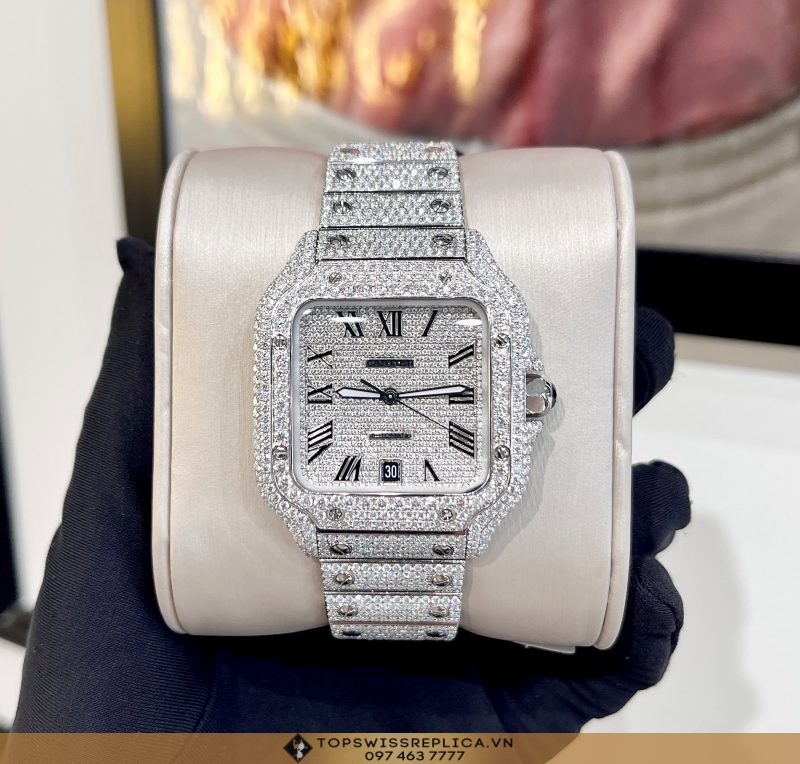 cartier diamond santos