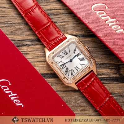 Cartier Santos Dumont WJSA0017 Ladies Gold Rose Rep 1:1