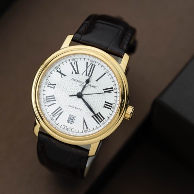 Frederique Constant FC-303M4P5 38mm White Dial Gold Yellow Rep 1:1