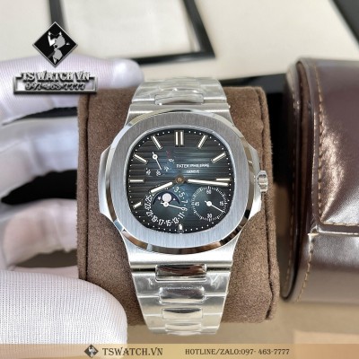 Patek Philippe Nautilus 5712 Vỏ Trắng Mặt Xanh Moonphase ZF Factory Rep 1:1