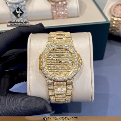 Patek Philippe Nautilus Gold Iced Out 5719 3K Factory