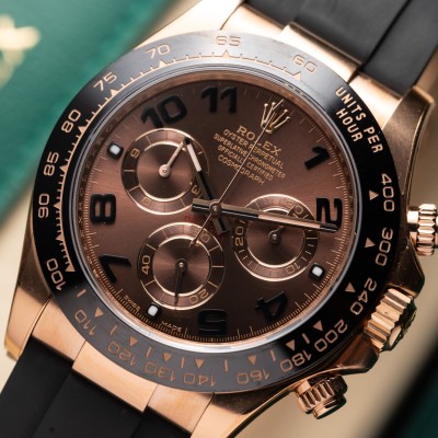 Rolex Cosmograph Daytona 116515LN Everose Gold Chocolate Arabic Dial Rep 1:1