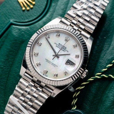 Rolex Datejust 41 Stainless Steel Fluted Mother of Pearl Dial Clean Factory Rep 1:1