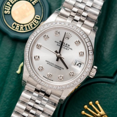 Rolex Datejust Lady 31 178384SDO Silver Dial Stainless Steel rep 1:1