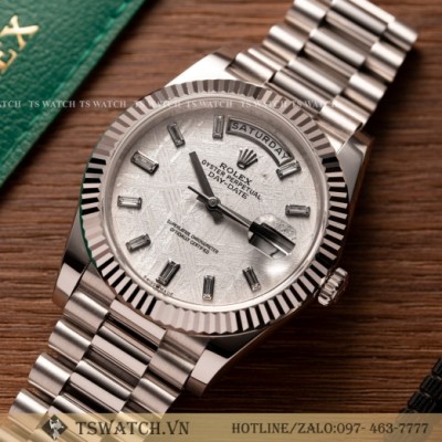 Rolex Day-Date 40 228239-0055 Meteorite Dial White Gold 18K Oyster Rep 1:1