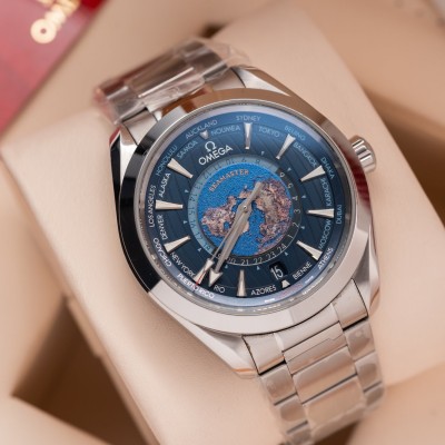 Omega Aqua Terra 150m Co‑Axial Master Chronometer Gmt Worldtimer 220.10.43.22.03.001 Rep 1:1