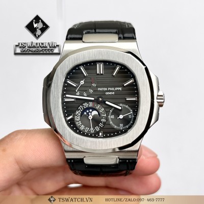Patek Philippe Nautilus 5712G-001 Moon Phase White Benzel Grey Dial ZF Factory Rep 1:1