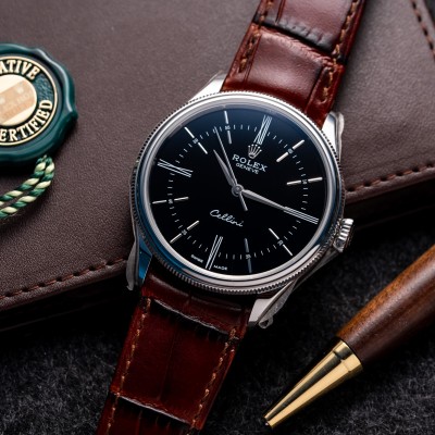 Rolex Cellini Time Black Dial 50509 39MM Vỏ Trắng MKS Factory Rep 1:1