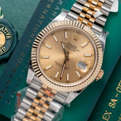 Rolex DateJust 36MM 116233 Champagne Dial Steel And Gold 18K GM Factory Rep 1:1