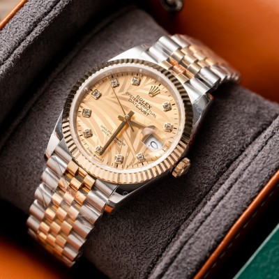 Rolex Datejust 36 126233 Steel and Yellow Gold Palm Dial Rep 1:1