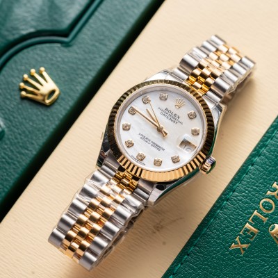 Rolex DateJust Ladies 31MM 278273 White Mother of Pearl Dial Steel & Yellow Gold 18K Rep 1:1