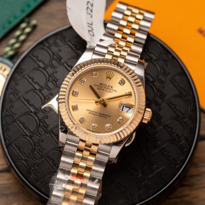 Rolex DateJust Ladies 31MM 278273 Gold Champagne Dial Steel & Yellow Gold 18K Rep 1:1