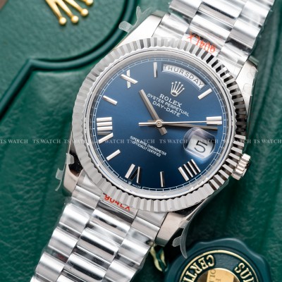Rolex Day-Date 40 228239 White Gold With a Bright Blue Dial Rep 1:1