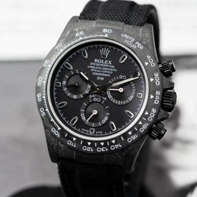 Rolex DIW Daytona Forged Carbon Full Đen 40MM JH Factory Rep 1:1