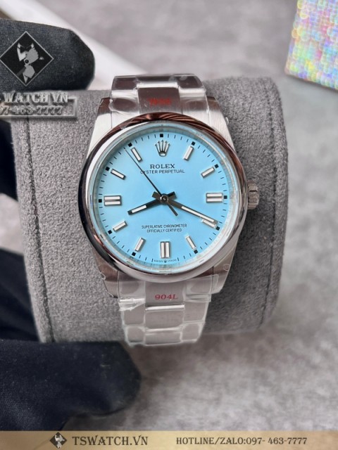 Rolex Oyster Perpetual 36mm Tiffany&CO 126000 Mặt Số Turquoise GM Factory Rep 1:1
