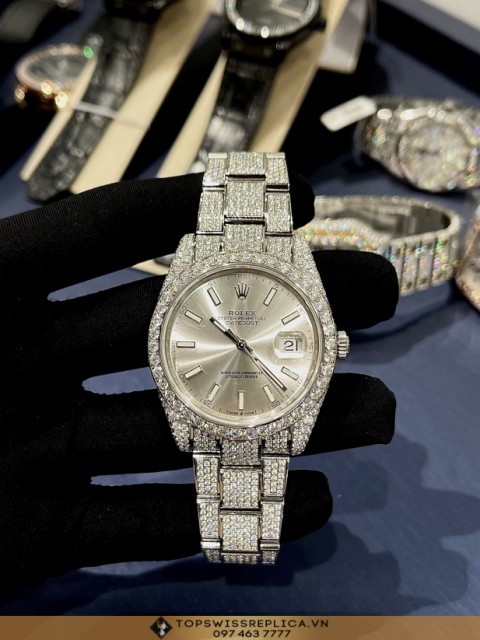 Rolex Oyster Perpetual Datejust 126300-0004 Full Diamond AZ Factory