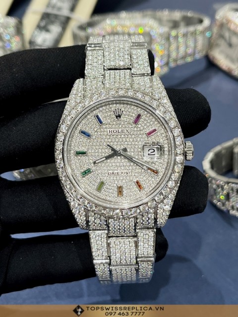 Rolex Oyster Perpetual Datejust 41mm Full Diamond Luxury AZ Factory